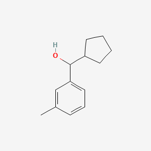 molecular formula C13H18O B7845524 Cyclopentyl (3-methylphenyl)methanol 