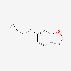 molecular formula C11H13NO2 B7845538 N-(cyclopropylmethyl)-2H-1,3-benzodioxol-5-amine 