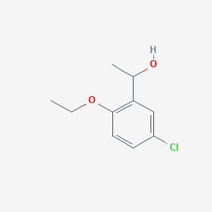 molecular formula C10H13ClO2 B7845554 1-(3-Chloro-6-ethoxyphenyl)ethanol 