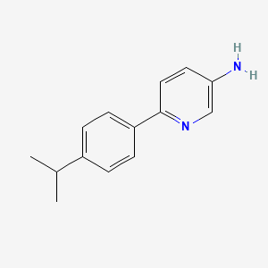 molecular formula C14H16N2 B7845630 6-(4-Isopropylphenyl)pyridin-3-amine 