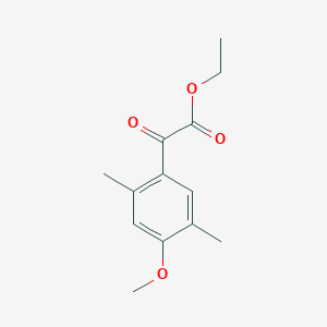 molecular formula C13H16O4 B7845693 (4-Methoxy-2,5-dimethylphenyl)oxo-acetic acid ethyl ester 