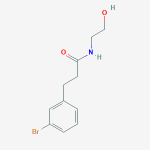 molecular formula C11H14BrNO2 B7845721 3-(3-bromophenyl)-N-(2-hydroxyethyl)propanamide 