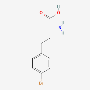 molecular formula C11H14BrNO2 B7845725 2-Amino-4-(4-bromophenyl)-2-methylbutanoic acid 