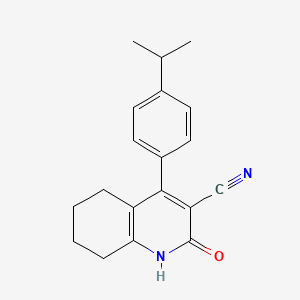 2-Oxo-4-[4-(propan-2-yl)phenyl]-1,2,5,6,7,8-hexahydroquinoline-3-carbonitrile