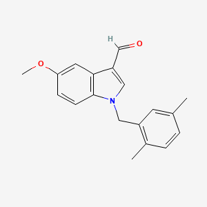 molecular formula C19H19NO2 B7845766 1-(2,5-dimethylbenzyl)-5-methoxy-1H-indole-3-carbaldehyde 