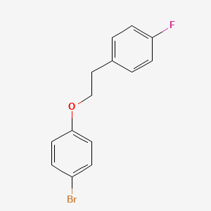 molecular formula C14H12BrFO B7845778 1-溴-4-(4-氟苯乙氧基)苯 