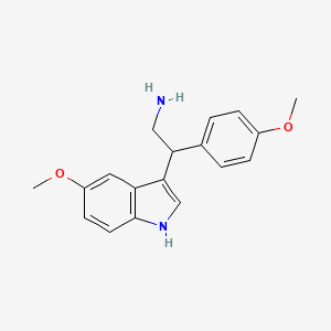 molecular formula C18H20N2O2 B7845791 2-(5-Methoxy-1H-indol-3-YL)-2-(4-methoxyphenyl)ethanamine 
