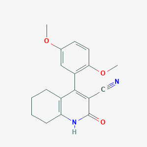 molecular formula C18H18N2O3 B7845817 4-(2,5-Dimethoxyphenyl)-2-oxo-1,2,5,6,7,8-hexahydroquinoline-3-carbonitrile 