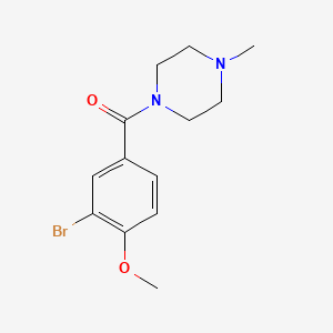 molecular formula C13H17BrN2O2 B7845819 (3-Bromo-4-methoxyphenyl)(4-methylpiperazin-1-yl)methanone 