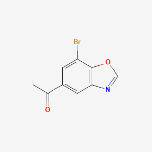 molecular formula C9H6BrNO2 B7845824 1-(7-Bromo-1,3-benzoxazol-5-yl)ethan-1-one 