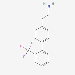 molecular formula C15H14F3N B7845854 2-(2'-(Trifluoromethyl)-[1,1'-biphenyl]-4-yl)ethanamine 