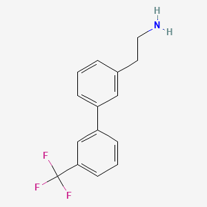 molecular formula C15H14F3N B7845876 2-(3'-(Trifluoromethyl)biphenyl-3-yl)-ethylamine 