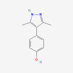 molecular formula C11H12N2O B7845885 4-(3,5-dimethyl-1H-pyrazol-4-yl)phenol 