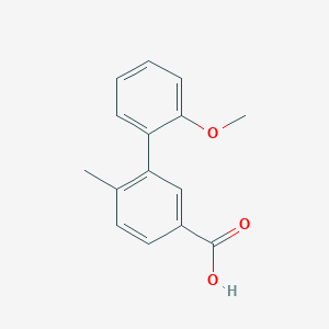 molecular formula C15H14O3 B7845909 2'-Methoxy-6-methyl-[1,1'-biphenyl]-3-carboxylic acid 