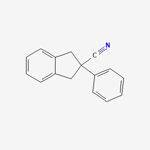 molecular formula C16H13N B7845919 2-Phenylindan-2-carbonitrile 