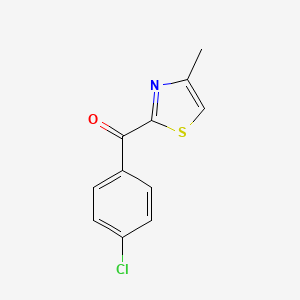 molecular formula C11H8ClNOS B7845932 2-(4-Chlorobenzoyl)-4-methyl-1,3-thiazole 