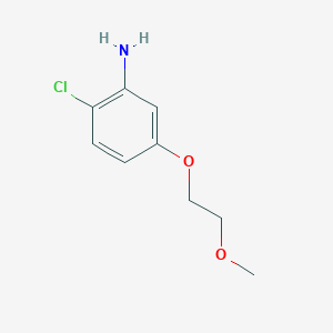 molecular formula C9H12ClNO2 B7846047 2-Chloro-5-(2-methoxyethoxy)aniline 