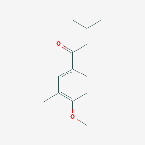 molecular formula C13H18O2 B7846069 1-(4-Methoxy-3-methylphenyl)-3-methylbutan-1-one 