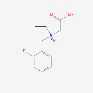 molecular formula C11H14FNO2 B7846086 2-[Ethyl-[(2-fluorophenyl)methyl]azaniumyl]acetate 