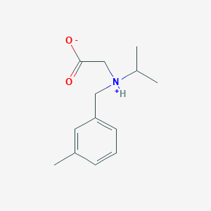 molecular formula C13H19NO2 B7846102 2-[(3-Methylphenyl)methyl-propan-2-ylazaniumyl]acetate 
