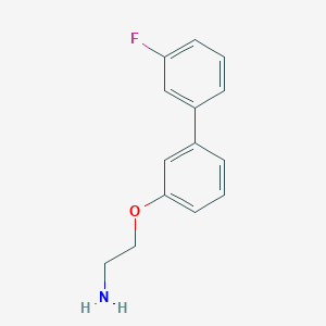 molecular formula C14H14FNO B7846117 2-((3'-Fluoro-[1,1'-biphenyl]-3-yl)oxy)ethanamine 