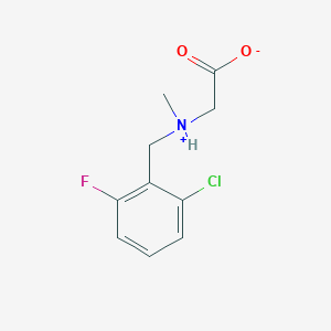 molecular formula C10H11ClFNO2 B7846119 2-[(2-Chloro-6-fluorophenyl)methyl-methylazaniumyl]acetate 
