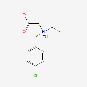 molecular formula C12H16ClNO2 B7846135 2-[(4-Chlorophenyl)methyl-propan-2-ylazaniumyl]acetate 