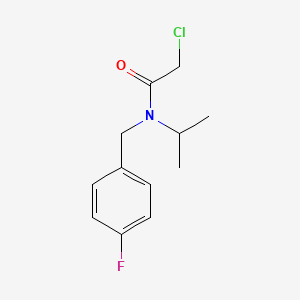 molecular formula C12H15ClFNO B7846138 2-Chloro-N-(4-fluoro-benzyl)-N-isopropyl-acetamide 