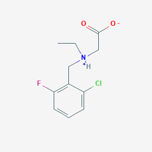 molecular formula C11H13ClFNO2 B7846154 2-[(2-Chloro-6-fluorophenyl)methyl-ethylazaniumyl]acetate 