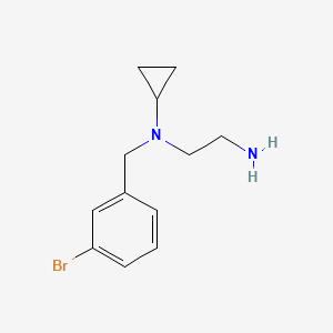 molecular formula C12H17BrN2 B7846180 N1-(3-bromobenzyl)-N1-cyclopropylethane-1,2-diamine 