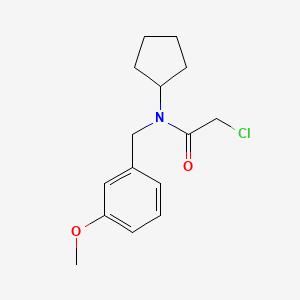molecular formula C15H20ClNO2 B7846208 2-Chloro-N-cyclopentyl-N-(3-methoxybenzyl)acetamide 