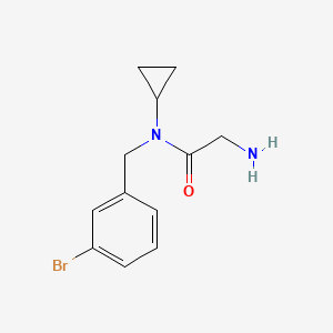 molecular formula C12H15BrN2O B7846211 2-Amino-N-(3-bromo-benzyl)-N-cyclopropyl-acetamide 