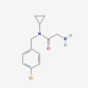 molecular formula C12H15BrN2O B7846216 2-Amino-N-(4-bromo-benzyl)-N-cyclopropyl-acetamide 