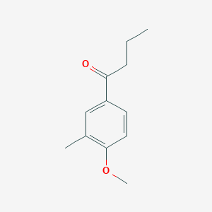 molecular formula C12H16O2 B7846280 1-(4-Methoxy-3-methylphenyl)butan-1-one 
