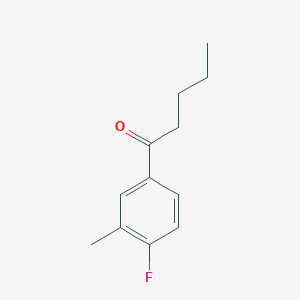 molecular formula C12H15FO B7846302 1-(4-Fluoro-3-methylphenyl)pentan-1-one 