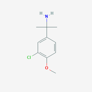 molecular formula C10H14ClNO B7846312 2-(3-Chloro-4-methoxyphenyl)propan-2-amine 