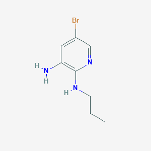 molecular formula C8H12BrN3 B7846369 5-bromo-2-N-propylpyridine-2,3-diamine 