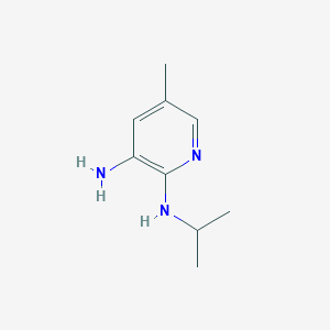 molecular formula C9H15N3 B7846375 N2-Isopropyl-5-methylpyridine-2,3-diamine 