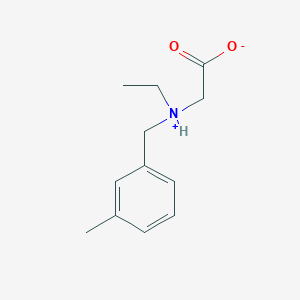 2-[Ethyl-[(3-methylphenyl)methyl]azaniumyl]acetate