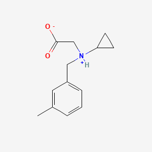 molecular formula C13H17NO2 B7846563 2-[Cyclopropyl-[(3-methylphenyl)methyl]azaniumyl]acetate 