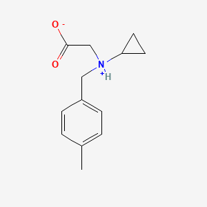 2-[Cyclopropyl-[(4-methylphenyl)methyl]azaniumyl]acetate