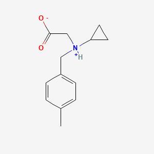 molecular formula C13H17NO2 B7846570 2-[Cyclopropyl-[(4-methylphenyl)methyl]azaniumyl]acetate 