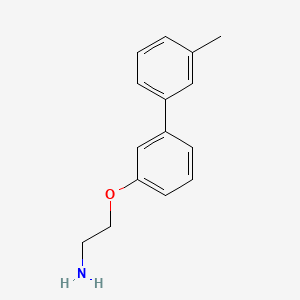 molecular formula C15H17NO B7846600 2-((3'-Methyl-[1,1'-biphenyl]-3-yl)oxy)ethanamine 