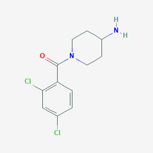 molecular formula C12H14Cl2N2O B7846613 (4-Aminopiperidin-1-yl)-(2,4-dichlorophenyl)methanone 