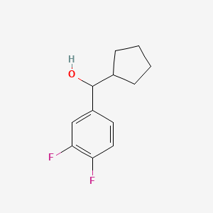 molecular formula C12H14F2O B7846707 Cyclopentyl (3,4-difluorophenyl)methanol 