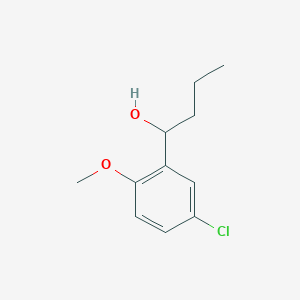 molecular formula C11H15ClO2 B7846721 1-(3-Chloro-6-methoxyphenyl)-1-butanol 