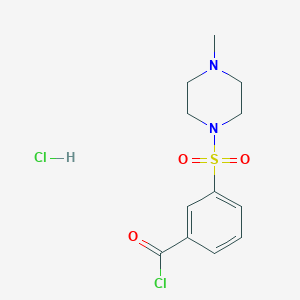 3-[(4-Methylpiperazin-1-yl)sulfonyl]benzoyl chloride hydrochloride