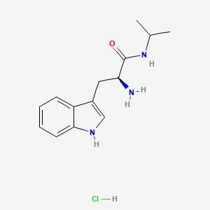 molecular formula C14H20ClN3O B7846857 (2S)-2-amino-3-(1H-indol-3-yl)-N-(propan-2-yl)propanamide hydrochloride 