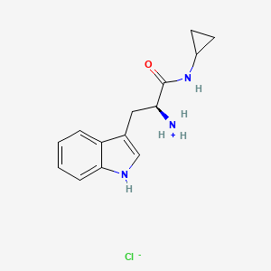 [(2S)-1-(cyclopropylamino)-3-(1H-indol-3-yl)-1-oxopropan-2-yl]azanium;chloride