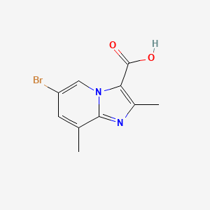 molecular formula C10H9BrN2O2 B7846906 6-Bromo-2,8-dimethylimidazo[1,2-a]pyridine-3-carboxylicacid 